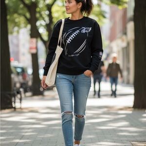 Black GIII 4Her Philadelphia Eagles Sweatshirt